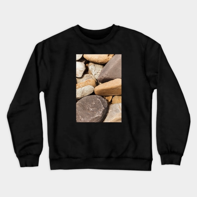 Cobble Stone High On Beach Edge Crewneck Sweatshirt by textural